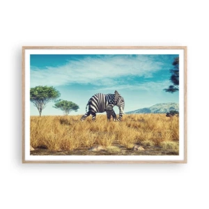 Pôster com moldura de carvalho claro - Cinza não está mais na moda - 100x70 cm