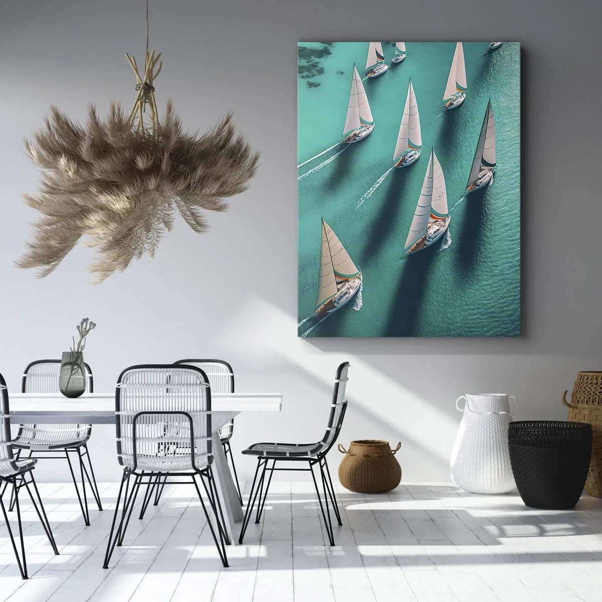 Quadro em tela - Numa competição com o vento - 50x70 cm