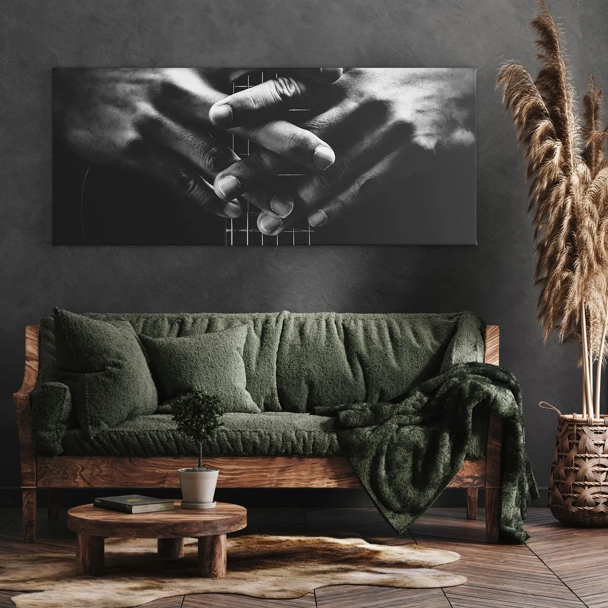 Quadro em tela - Oração do artista - 100x40 cm