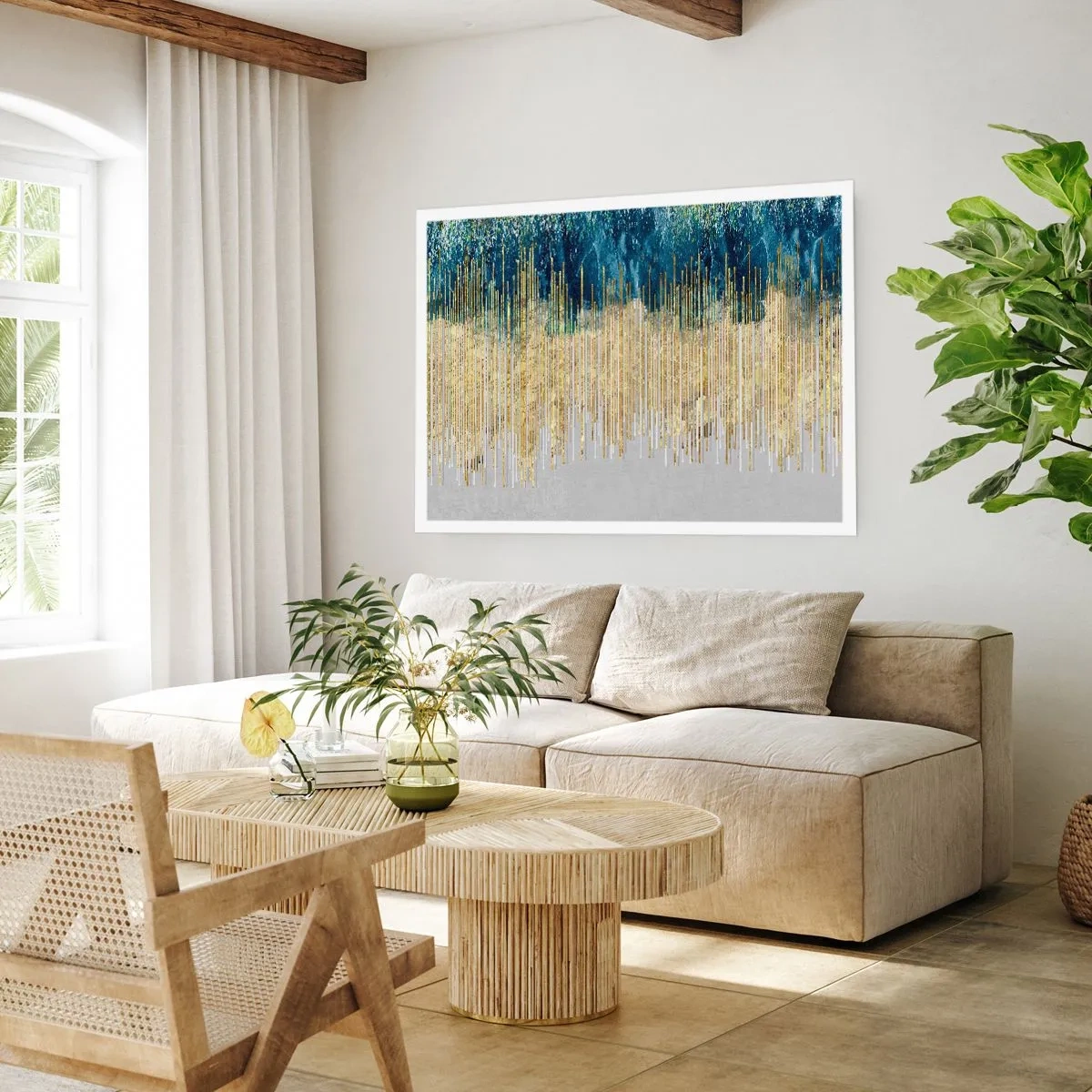 Pôster - Borda dourada - 70x50 cm