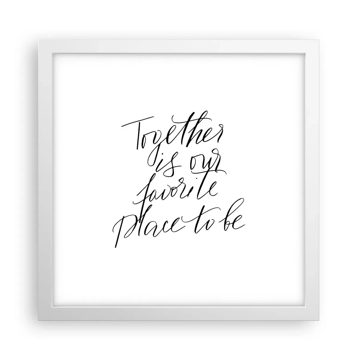 Pôster em moldura branca - Também sente isso? - 30x30 cm