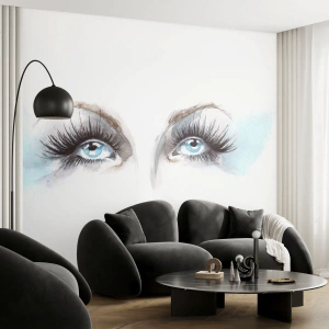 Papel de Parede Autocolante Deluxe Sticker - Olhos de anjo? - Rosto de mulher, Olhos Femininos, Pedaço - 100x70 cm