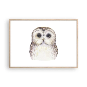 Pôster com moldura de carvalho claro - Olhe-me nos olhos - 100x70 cm