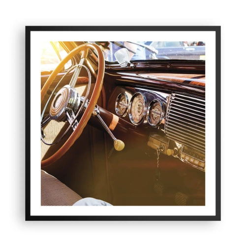 Pôster com moldura preta - Um sopro de luxo do passado - 60x60 cm