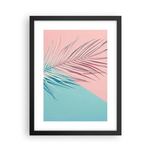 Pôster com moldura preta - Impressão tropical - 30x40 cm