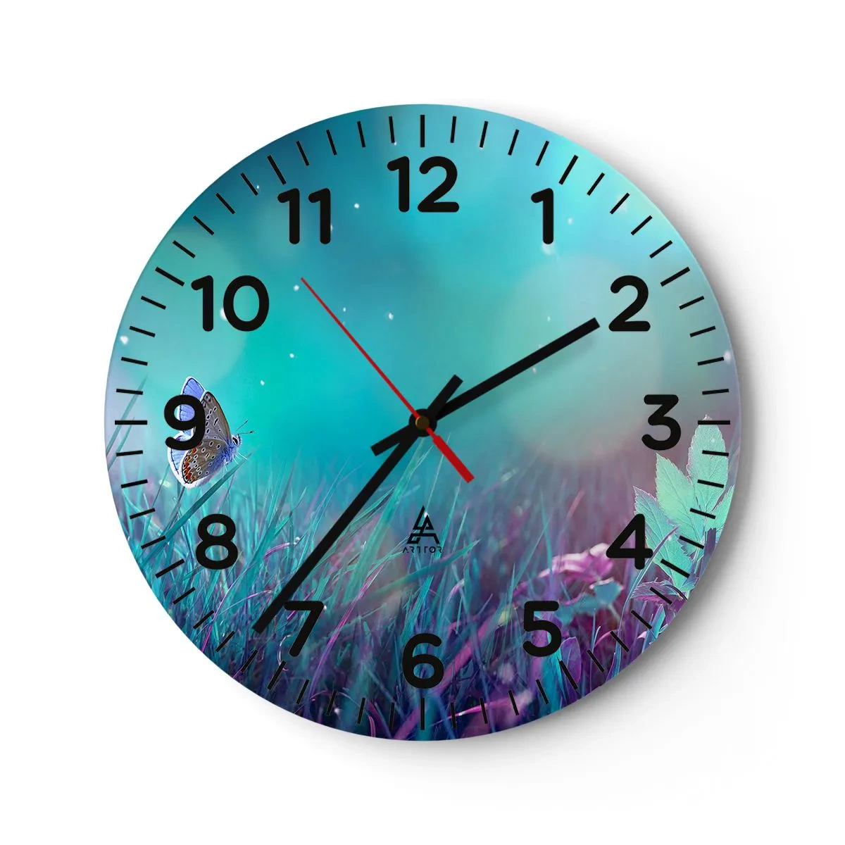 Relógio de parede - Relógio em vidro - A vida secreta do prado - 40x40 cm