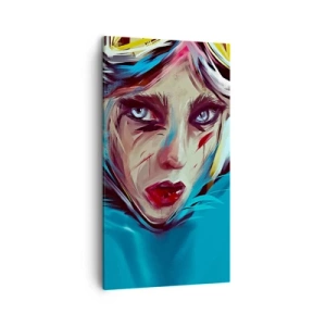 Quadro em tela - A guerreira das estradas - 45x80 cm