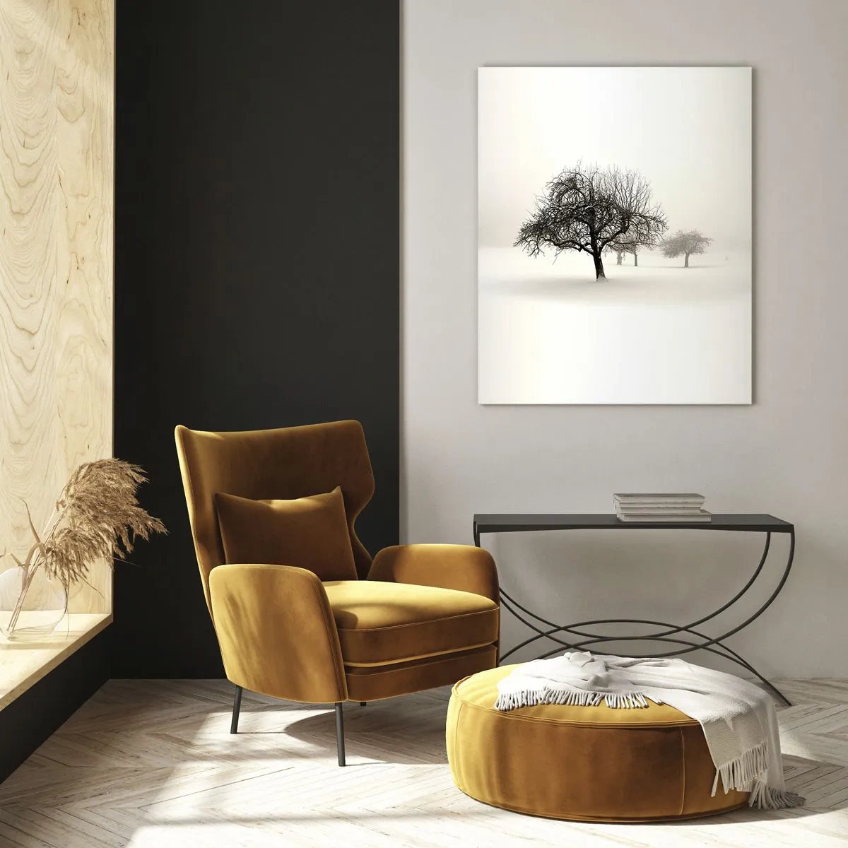 Quadro em vidro - Sono de inverno - 50x70 cm