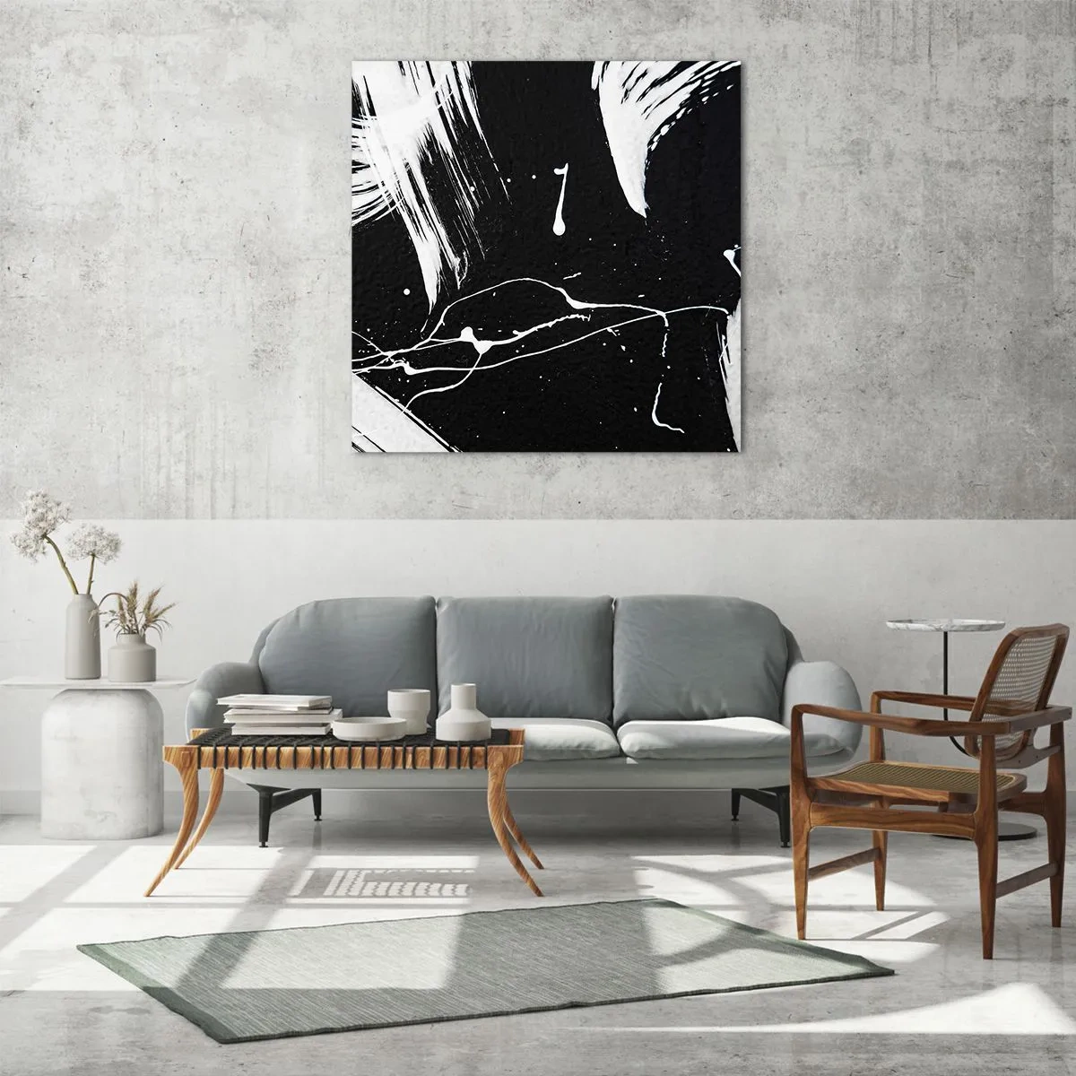 Quadro em vidro - Quebrar a escuridão - 40x40 cm