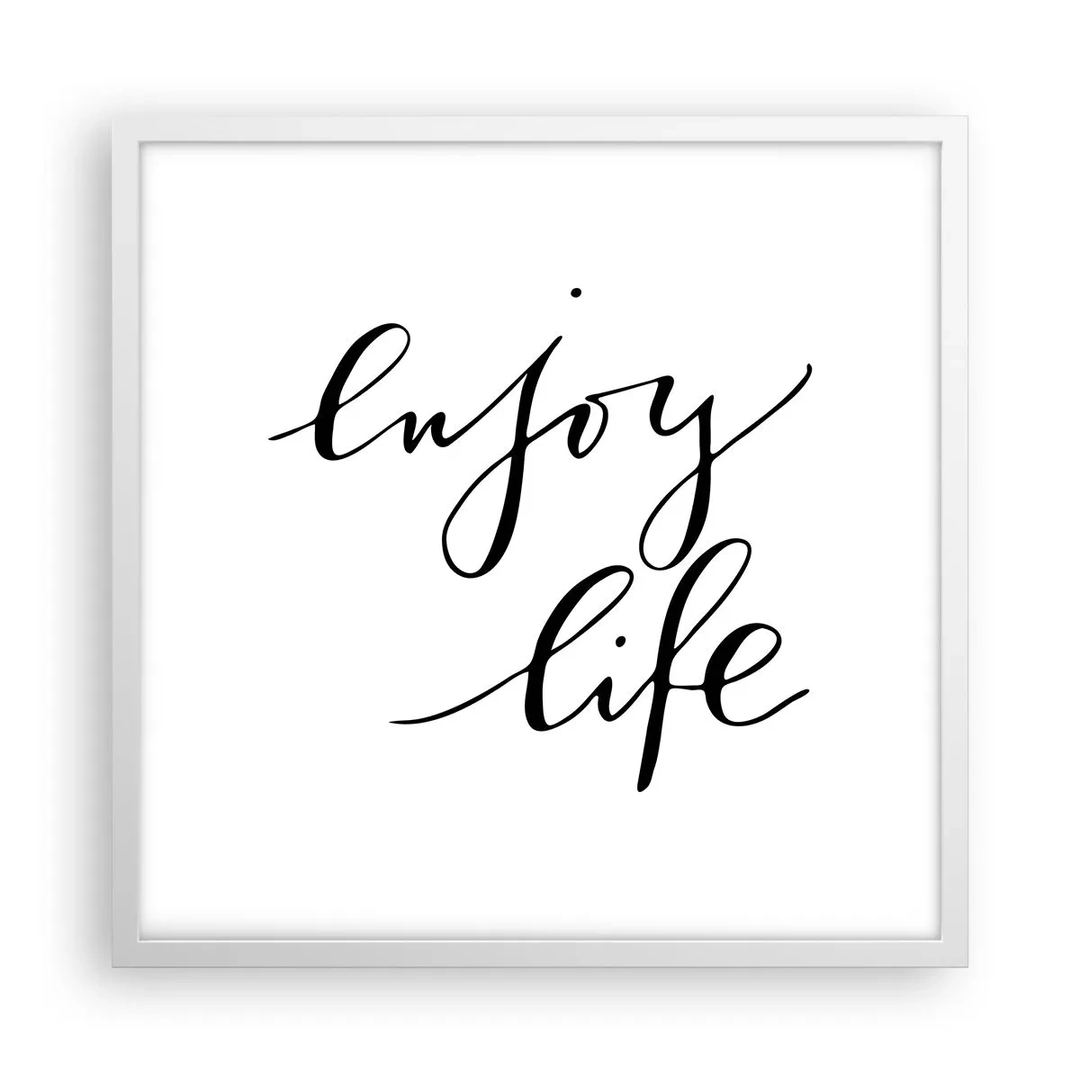 Pôster em moldura branca - Nada mais... - 50x50 cm