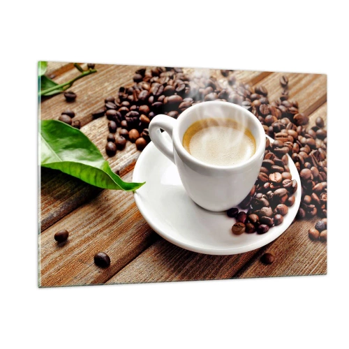 Quadro em vidro - Pausa para um café - 120x80 cm