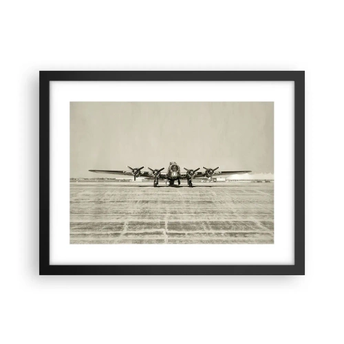 Pôster com moldura preta - Pronto como sempre  - 40x30 cm