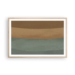 Pôster com moldura de carvalho claro - Composição horizontal - 91x61 cm