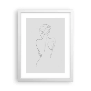 Pôster em moldura branca - Música corporal - 30x40 cm