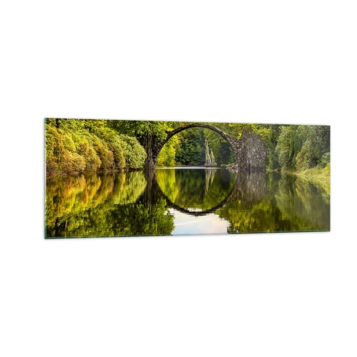 Quadro em vidro - Na junção de dois mundos - 140x50 cm