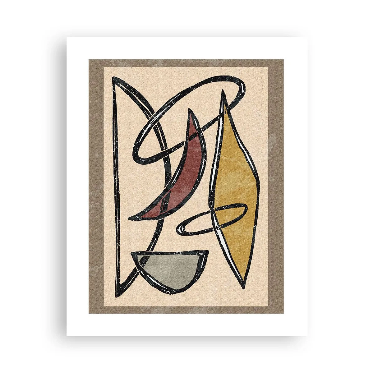 Pôster - Composição – arcos e ovais - 40x50 cm