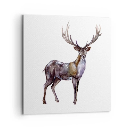 Quadro em tela - Rei da Floresta do Norte - 60x60 cm