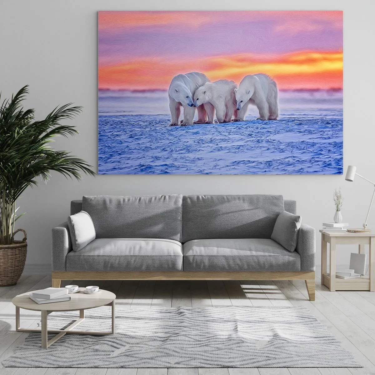 Quadro em vidro - Tudo o que precisa é de aconchego familiar - 120x80 cm