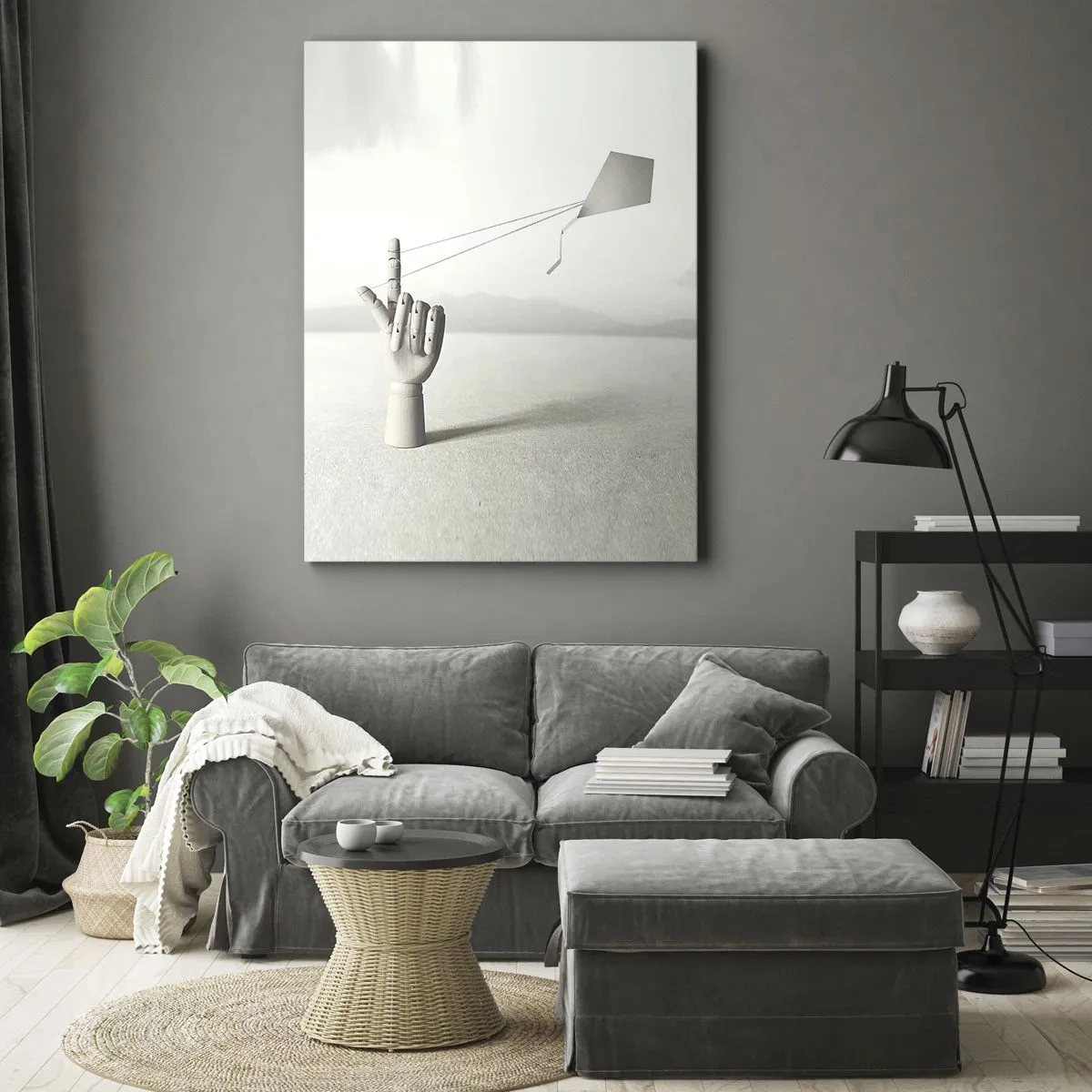 Quadro em tela - Prova de força - 55x100 cm