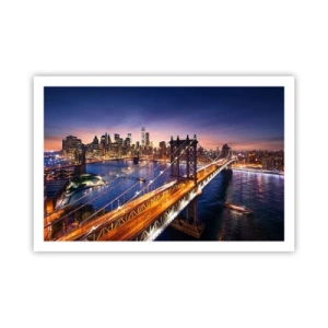 Pôster - Uma ponte luminosa para o coração da cidade - 91x61 cm