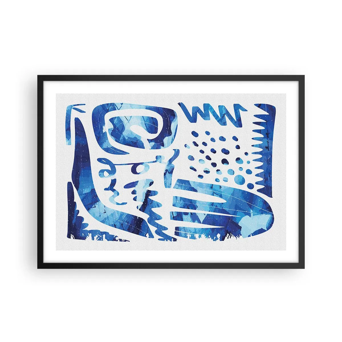 Pôster com moldura preta - Voltar às raízes - 70x50 cm