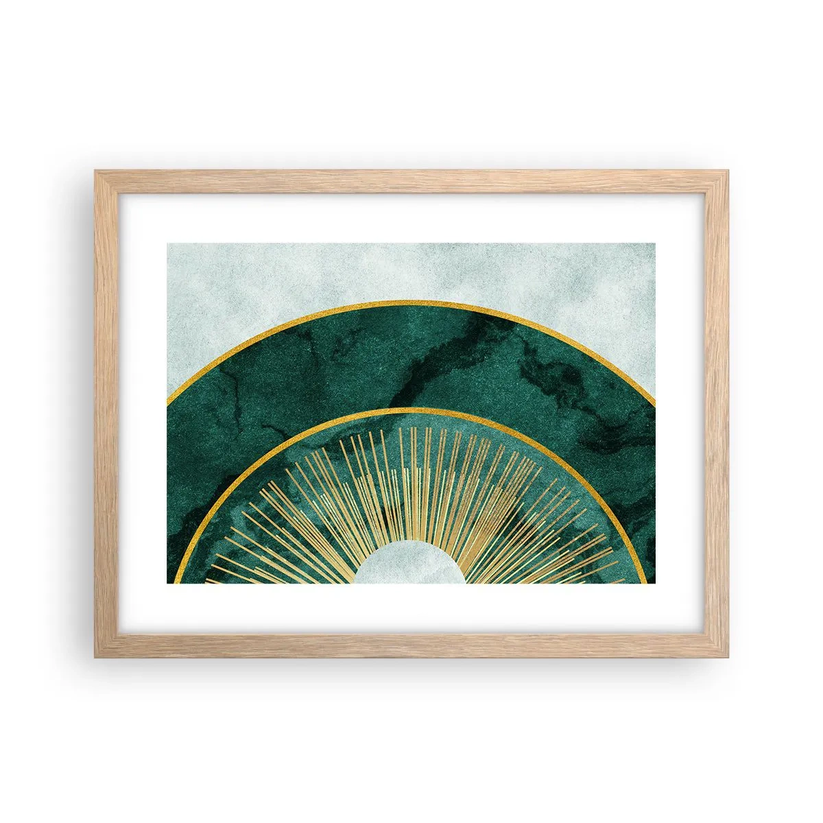 Pôster com moldura de carvalho claro - Outro sistema solar - 40x30 cm