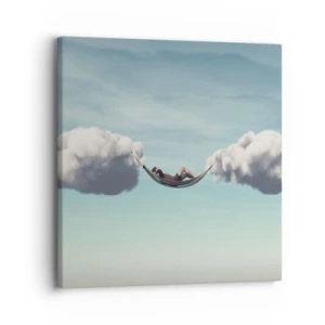 Quadro em tela - A felicidade do momento - 30x30 cm