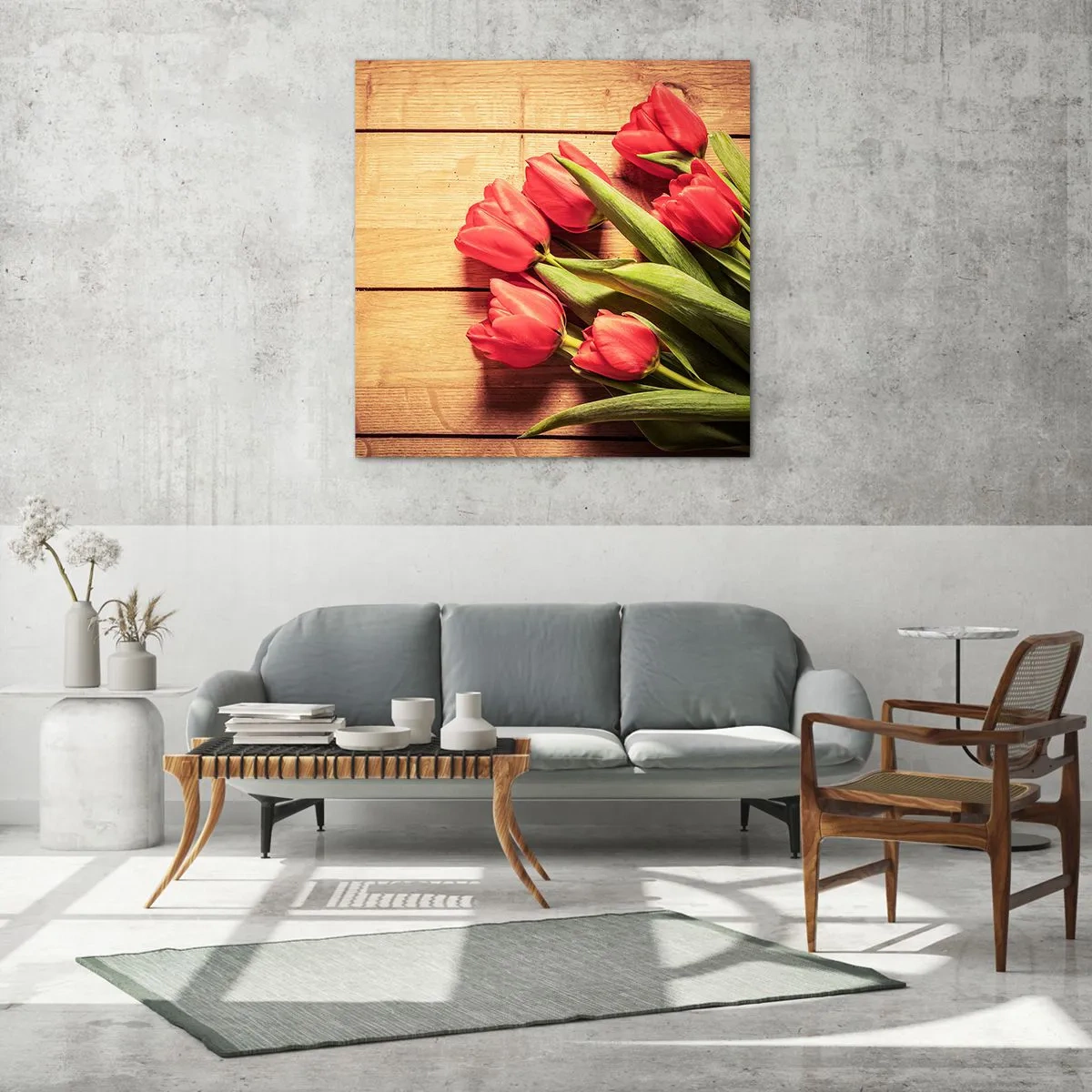 Quadro em vidro - Declaração de primavera - 40x40 cm