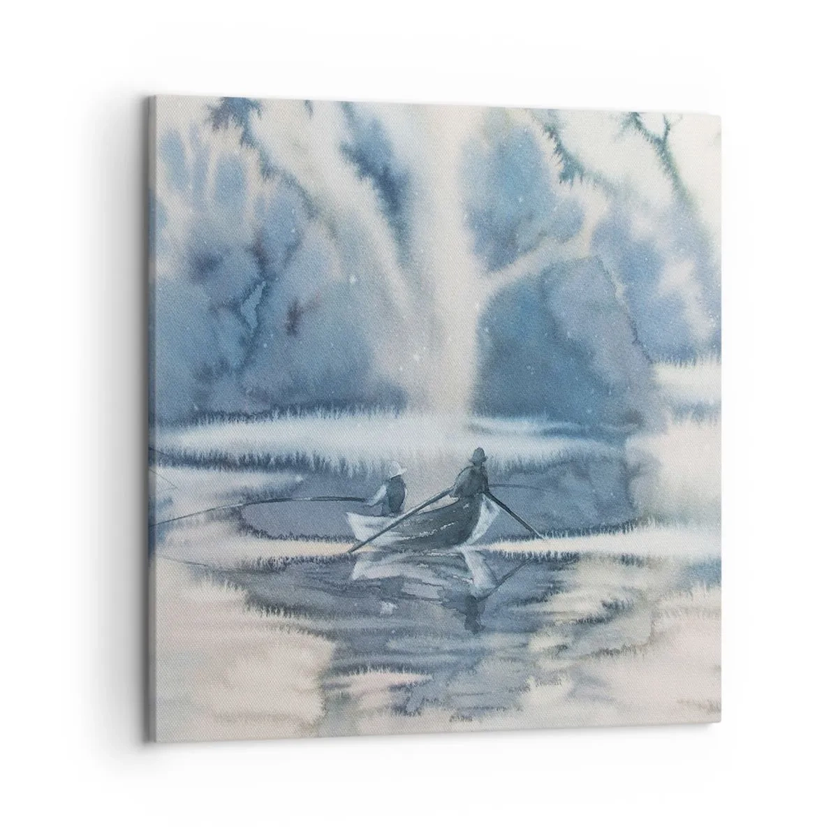 Quadro em tela - Pescadores no seu paraíso - 50x50 cm