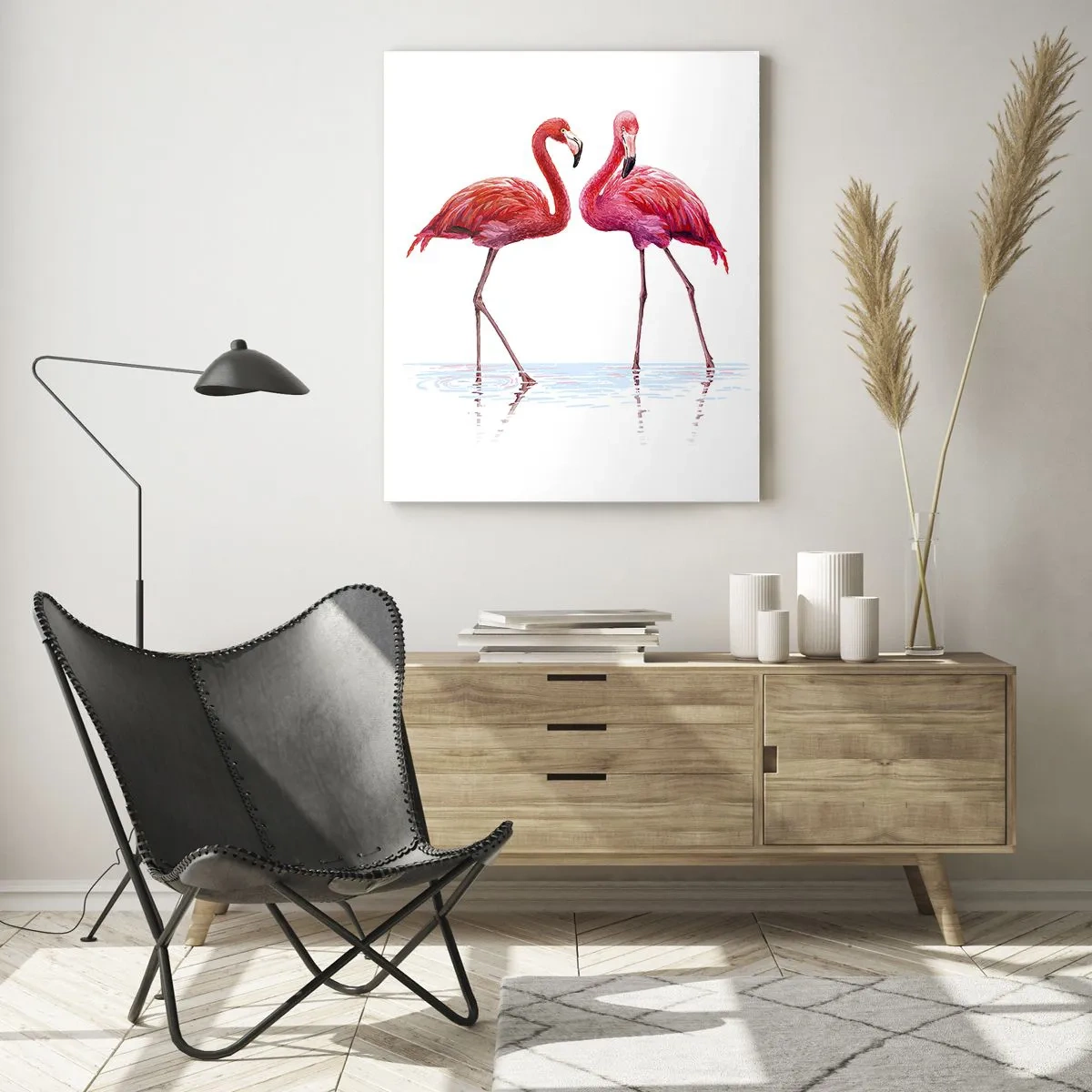 Quadro em vidro - Rosa randez-vous - 50x70 cm