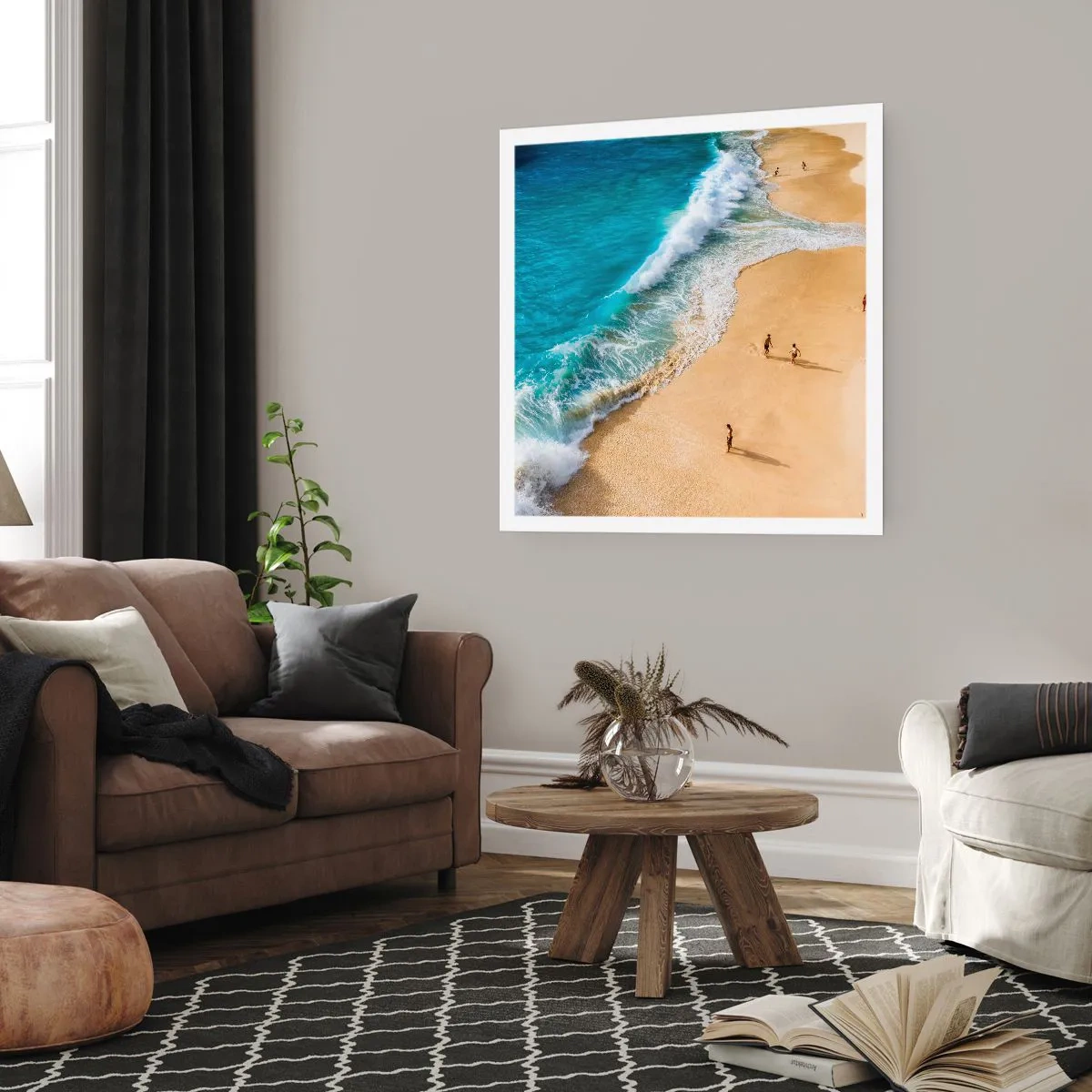 Pôster - E depois o sol, a praia… - 60x60 cm