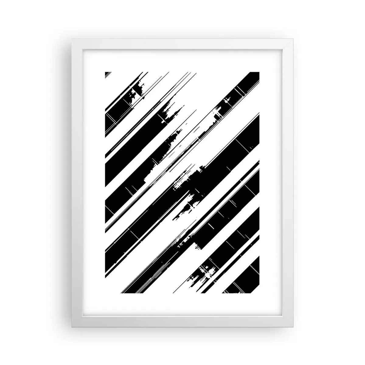 Pôster em moldura branca - Uma composição intensa e dinâmica - 30x40 cm