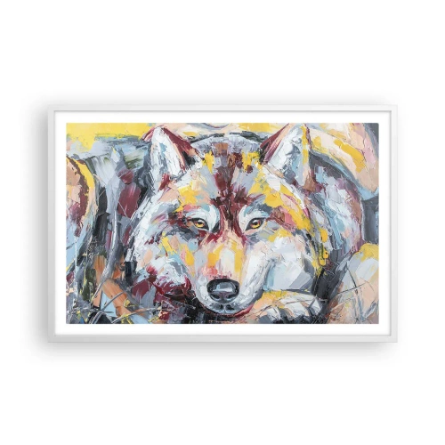 Pôster em moldura branca - Paz entre entes queridos - 91x61 cm