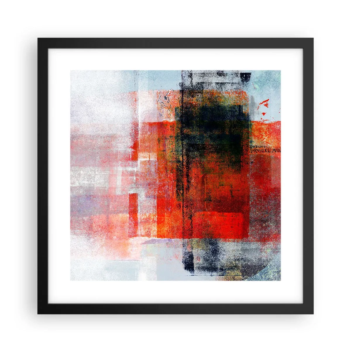 Pôster com moldura preta - A composição brilha - 40x40 cm