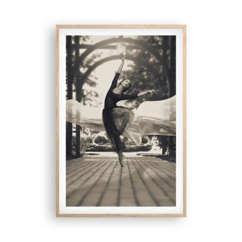 Pôster com moldura de carvalho claro - A dança do espírito do jardim - 61x91 cm