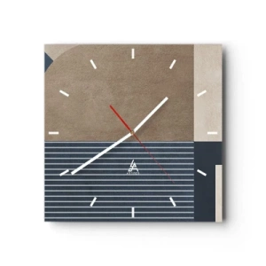 Relógio de parede - Relógio em vidro - Uma composição de simplicidade e redondeza - 30x30 cm