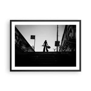 Pôster com moldura preta - Caminhadas urbanas - 70x50 cm