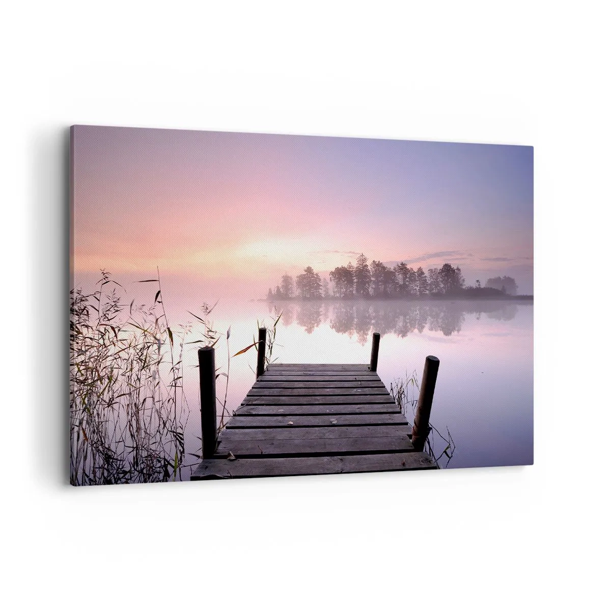 Quadro em tela - Da névoa lilás... - 120x80 cm