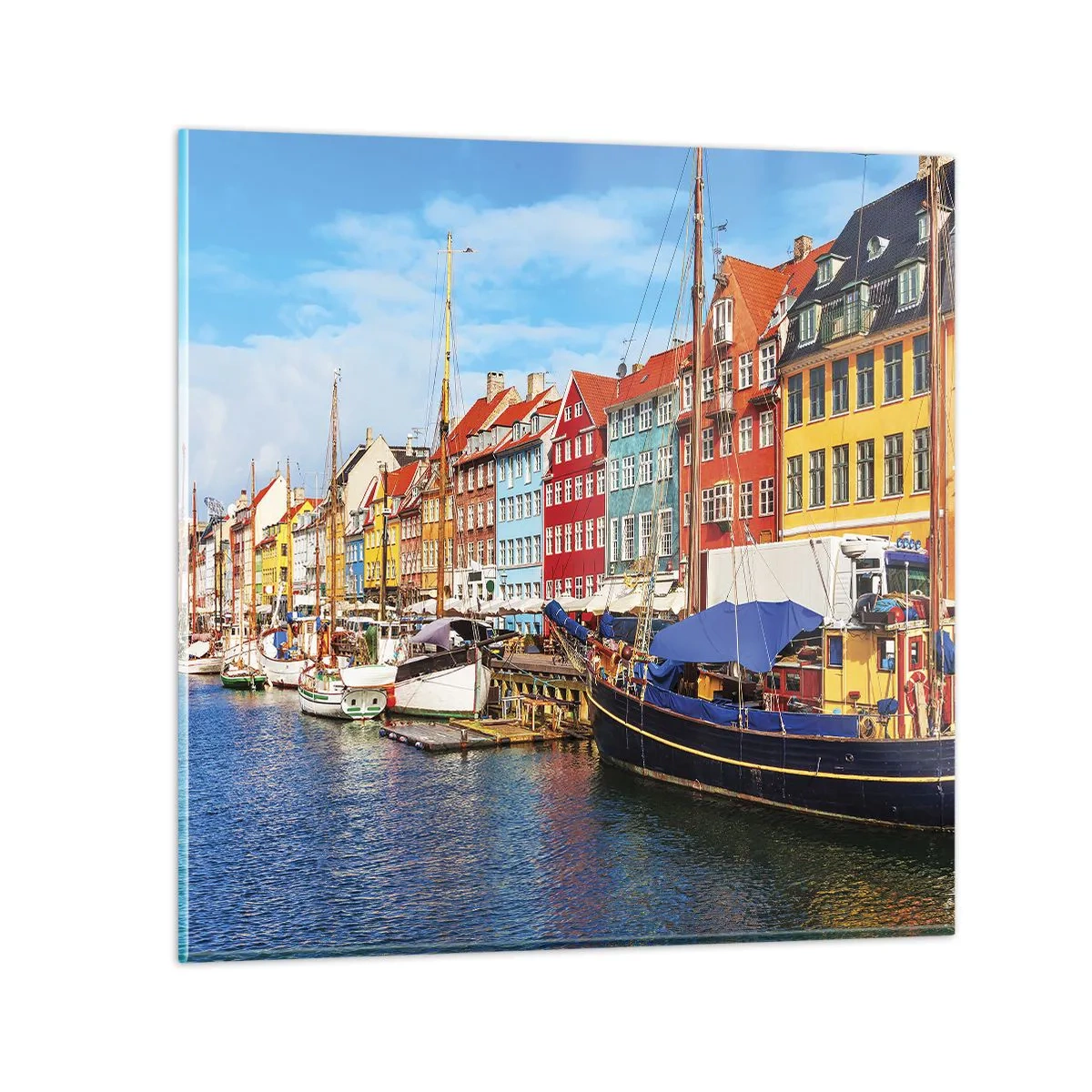 Quadro em vidro - Orla alegre  - 30x30 cm