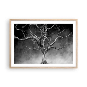 Pôster com moldura de carvalho claro - Primitivo e sagrado - 70x50 cm