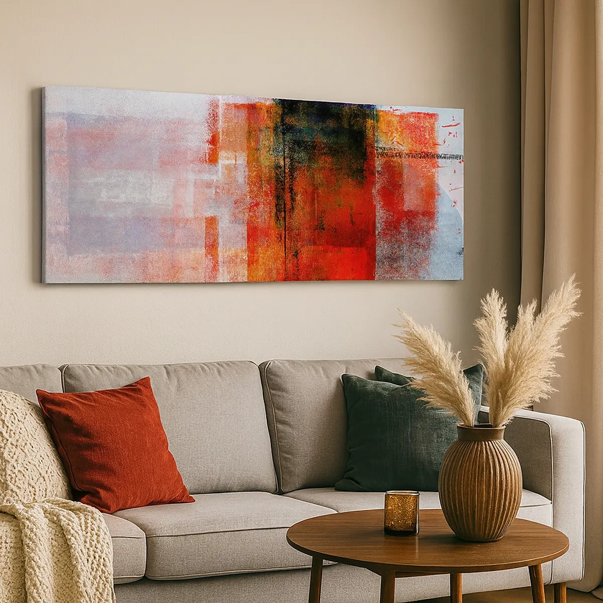 Quadro em tela - A composição brilha - 30x30 cm