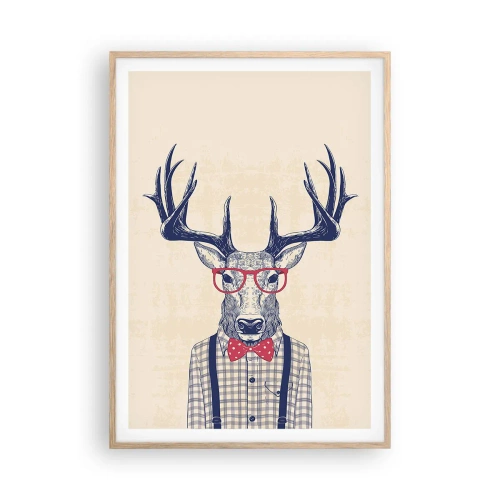 Pôster com moldura de carvalho claro - Extravagância engraçada - 70x100 cm