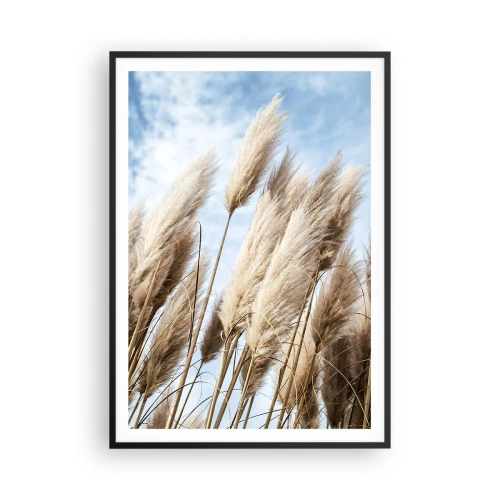 Pôster com moldura preta - Carícia ensolarada e ventosa - 70x100 cm