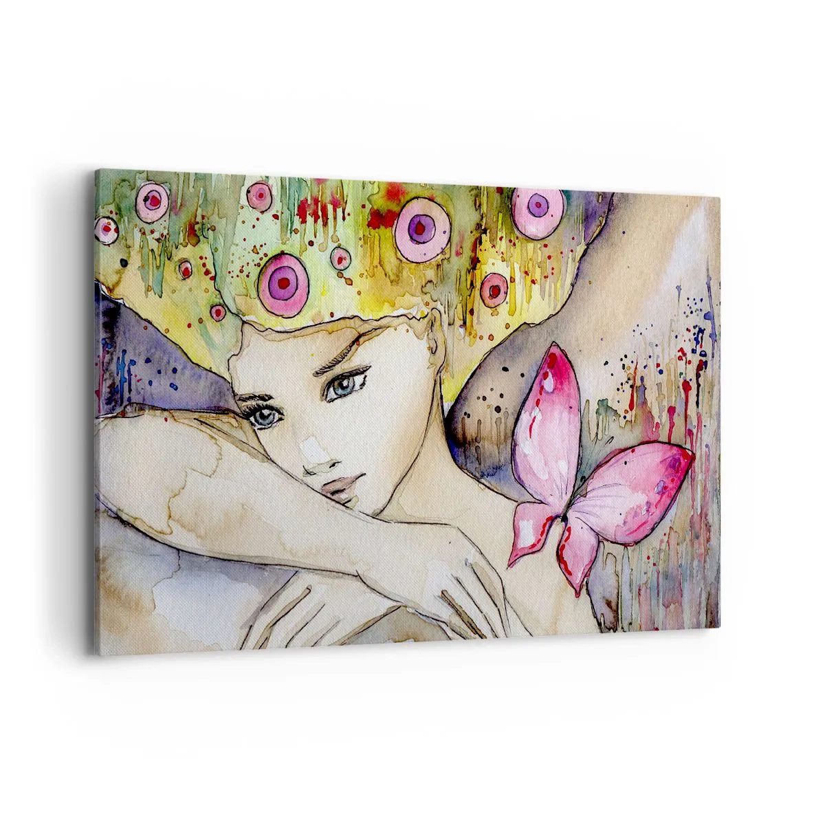 Quadro em tela - Princesa borboleta - 120x80 cm