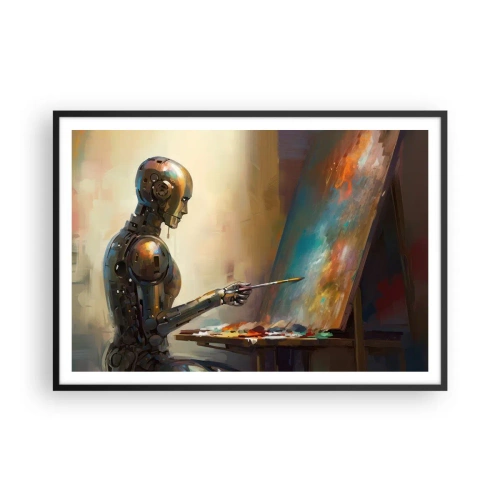 Pôster com moldura preta - A arte do futuro - 100x70 cm