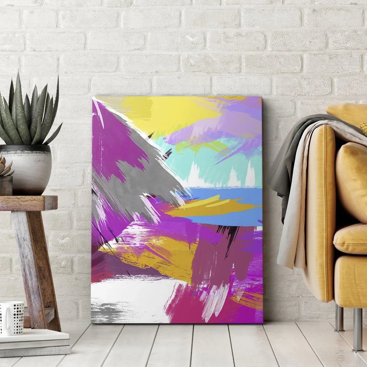 Quadro em tela - Pinte, pinte, mais uma vez - 55x100 cm