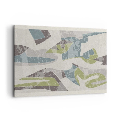 Quadro em tela - Composição atrás do vidro - 100x70 cm