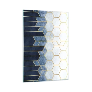 Quadro em vidro - Composição em ritmo sincopado - 50x70 cm