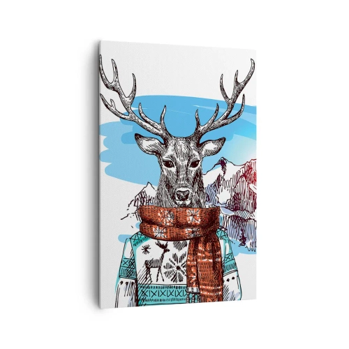 Quadro em tela - Nem o veado passa frio - 80x120 cm