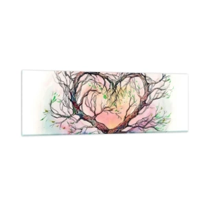 Quadro em vidro - Juntos contra os vendavais - 90x30 cm